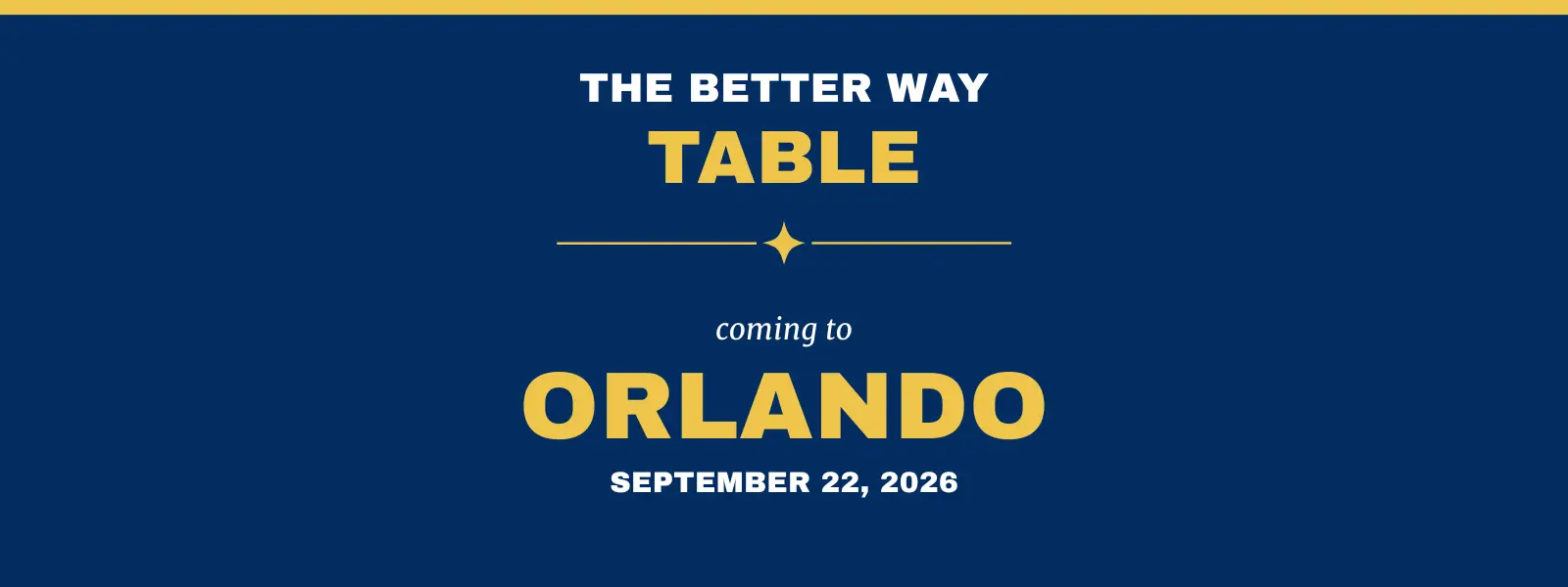 Better Way Table Orlando 2026